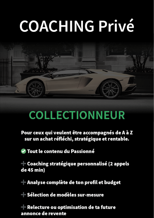 Plan Collectionneur - Coaching Privé